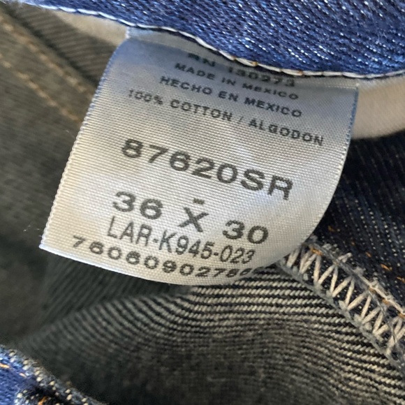 mens 36x30 Rustler Regular Fit Denim Blue Jeans 100% cotton MENS CLOTHING - Picture 2 of 6